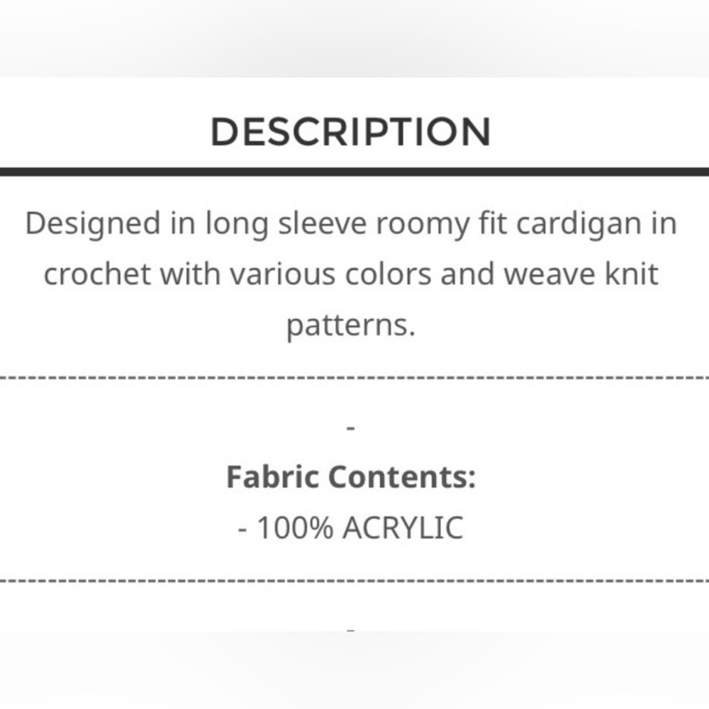 #882 POL Beautiful Colorful Crochet Cardigan - Picture 4 of 4